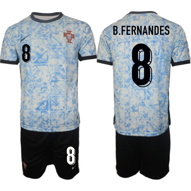 Men 2024-2025 Season Portugal away black #8 Soccer Jersey